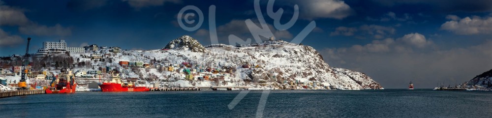 St. John's, harbour in winter